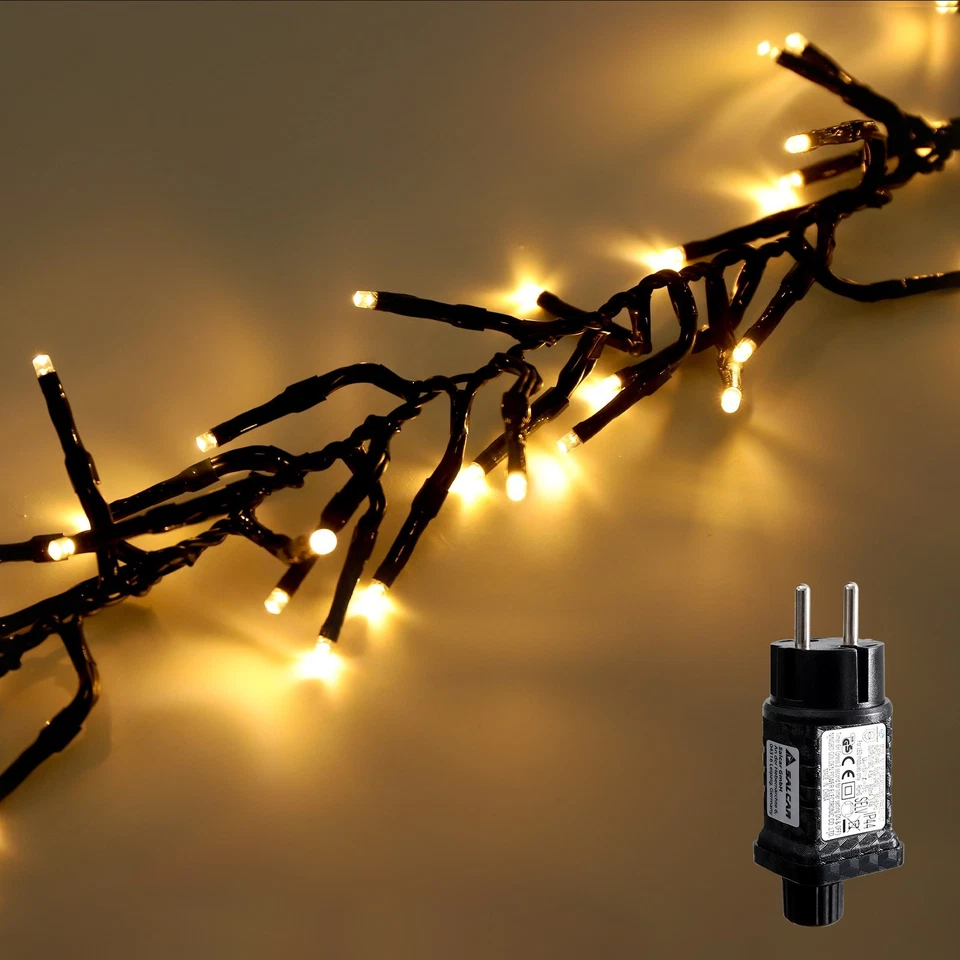 Büschel Lichterkette 200-2000 LEDs Cluster Beleuchtung Warmweiß IP44 Innen/Außen - Bild 3 von 4