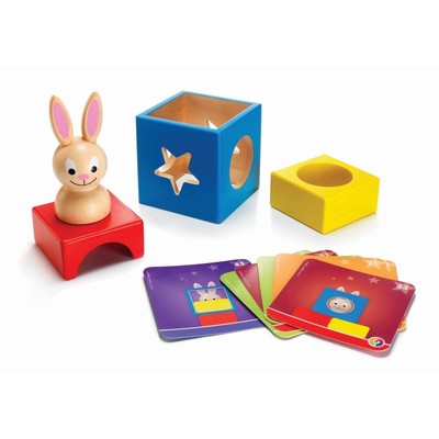 SmartGames - Hase und Zauberer - Denkspiel für Holzkleine - 60 Herausforderungen