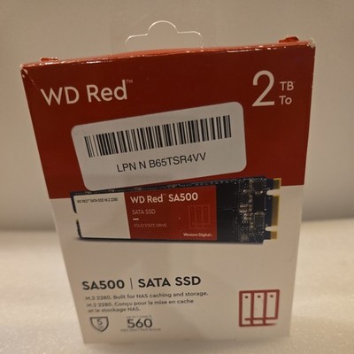 WD Red SA500 2TB SATA 6Gb/s M.2 2280 NAS SSD WDS200T1R0B* Pre Owned *