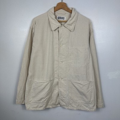 Engineered Garments Chore Jacket, Linen, Made in USA, Oi Polloi, Mens Medium