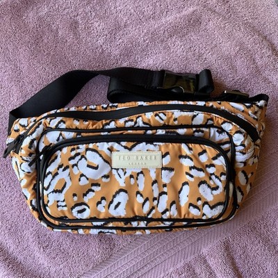 Ted Baker London Niqila Leopard Motif Detail Puffer Belt Adjustable Bag Clean