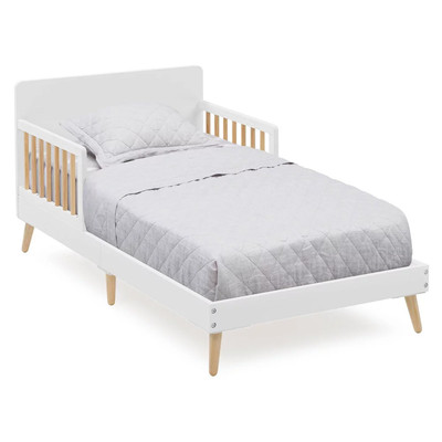 Logan Wood Toddler Bed, Greenguard Gold Certified Bianca White/Natural - Delta