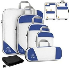 6 PCS Compression Packing Cubes for Suitcases & Backpacks