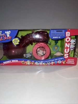 Hasbro LPS Littlest Pet Shop Merry Mice Play set 2005 NEW 102 103 104 Pencil