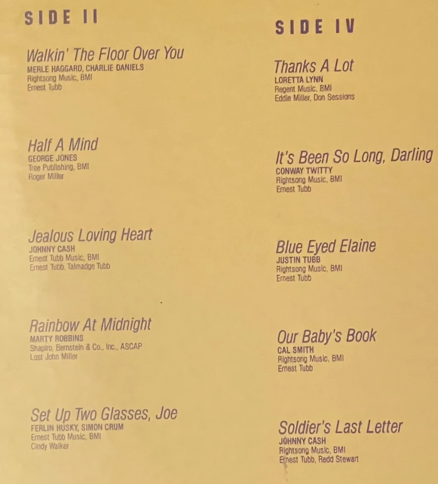 new 2Lp ERNEST TUBB The Legend & Legacy w/ WAYLON Haggard JONES Lynn & CASH etc - Image 4 of 4