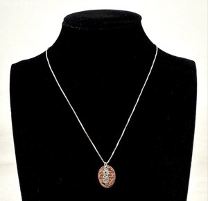 925 Sterling Silver 17.5 Best Friend/Infinity Pendant Necklace w/ Diamonds 4.1g