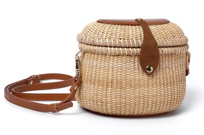 Nantucket Purse Basket Women Handwoven Cane-on-cane Crossbody Bag Beach Purse...