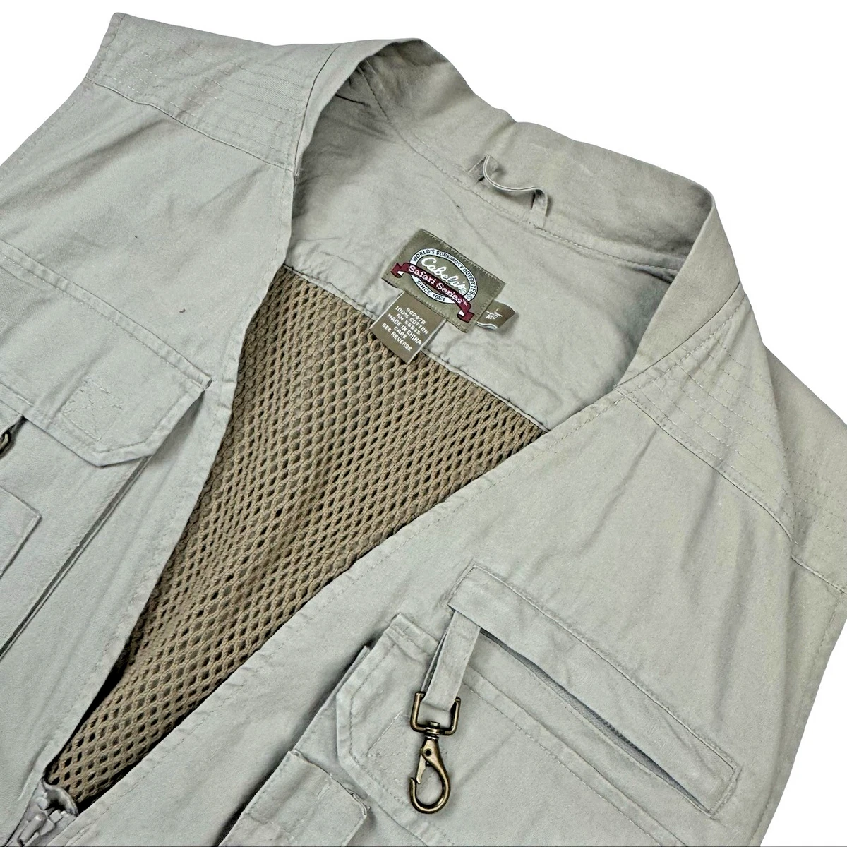 Cabelas Vest Men XL Brown Hunting Safari Shooting