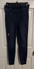 SPANX ANKLE SKINNY Distressed Blue pull-on Jeans Jeggings 20203R-Size Small