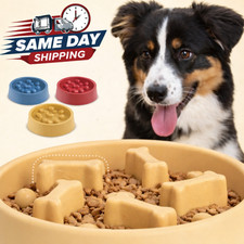 Dog Bowl Slow Feeder Pet Bowl Anti Bloating Anti Slip Feet Interactive Feed Dish