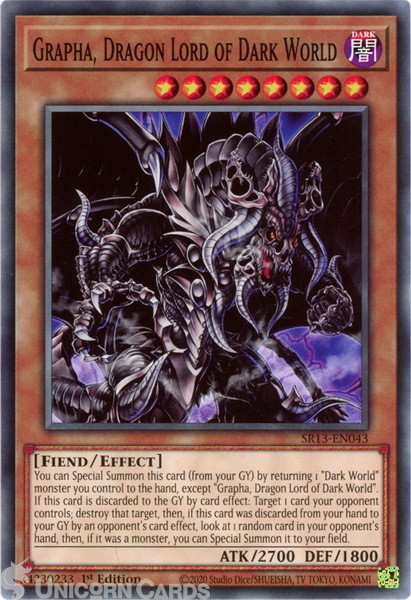 SR13-EN043 Grapha, Dragon Lord of Dark World :: Common 1st Edition Mint YuGiOh C