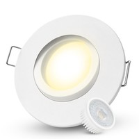 Orvia Deckenlampe Schwenkbar IP65 Led Birne Mit Fourstep 4W Warmweiß Einbauspot
