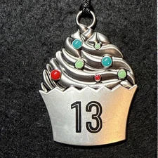 Hallmark "13" Cupcake Charm Ornament for Birthday or Anniversary Gift Present