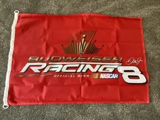 VINTAGE DALE EARNHARDT JR BUDWEISER Flag NOS NIP  NASCAR USA Made 27”x39”