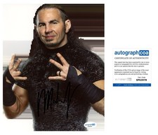 MATT HARDY SIGNED WWE AEW WRESTLER 8x10 PHOTO - ACOA COA