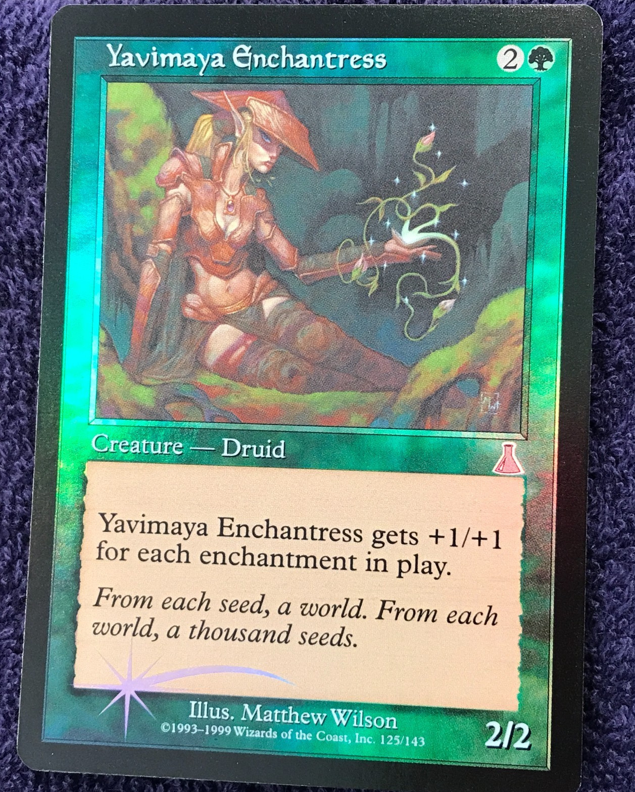 YAVIMAYA ENCHANTRESS uncommon FOIL 1999 Urza's Destiny MTG Unplayed NM