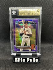 2025 Bowman Chrome Prospects Josuar Gonzalez Purple Refractor /250 BGS 9.5