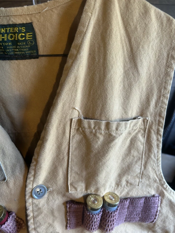 Vintage Hunter’s Choice Men’s L Bird Hunting Vest Button Attached Carry Bag NICE - Image 4 of 4