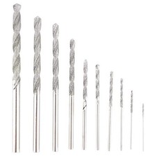 10 Pieces Diamond Drill Bits Set Twist Diamond Tip Drill Bit Heavy Duty Mini