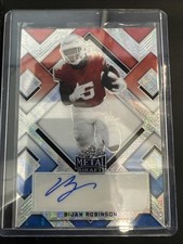 2022 Leaf Metal Draft Bijan Robinson #BA-BR1 Red White Blue Wave /7 (AU, RC)