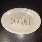 Rae Dunn Artisan Collection GOODIES White Glossy Ceramic Oval Plate — photo 1