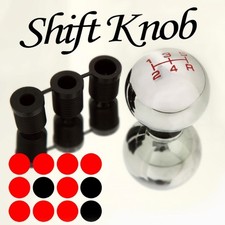 5-speed Manual Shifter Stick Head Shift Knob Chrome Ball Gear Lever Fit Chevy