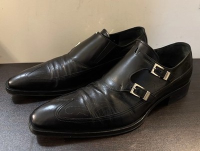 Cesare Paciotti Monk Strap Shoes Mens Size 6 Black Leather Dress Square Toe Cesare Paciotti Black Dress Shoes for Men for sale | eBay main image 4