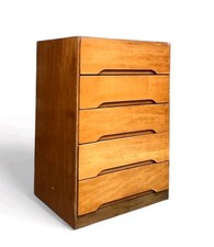 LIDEN CHEST OF DRAWERS PLYWOOD C1950s MID CENTURY RETRO 