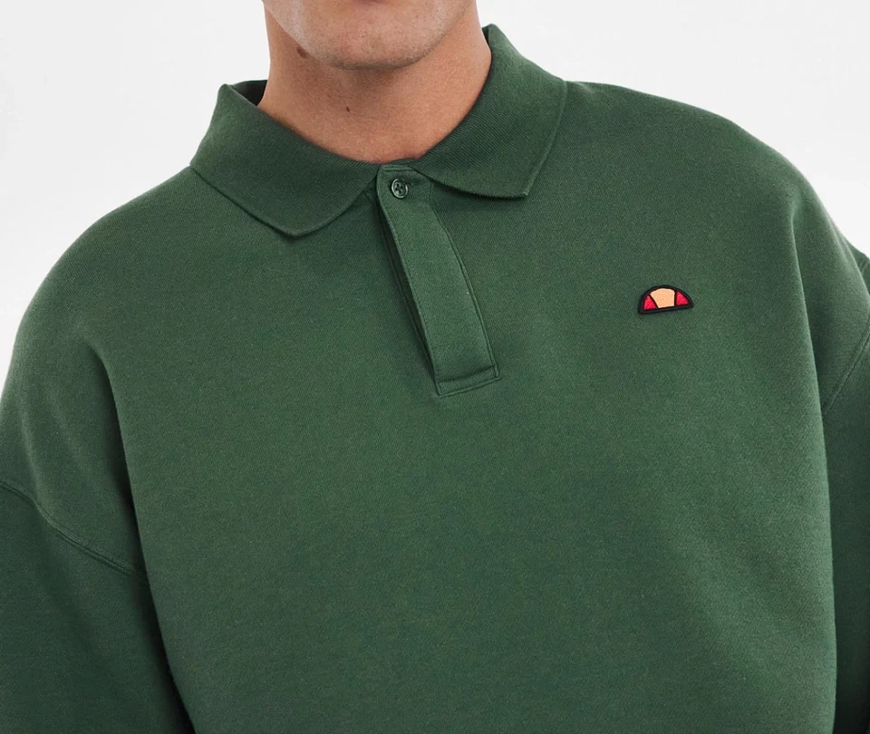Sudadera de hombre Ellesse polar Etona verde oscuro - Nueva Foto 3 de 3