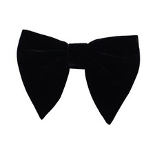 Men's Velvet Vintage Bow Tie Tuxedo Big Bowtie Black
