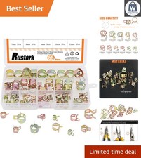 Durable 55-pc Spring Clamp Assortment In Bronze - 11 Sizes For Leaks Prevention Durable 55-pc Spring Clamp Assortment In Bronze - 11 Sizes For Leaks Prevention
