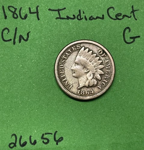 1864 Indian Head Cent / Penny 1c Good Copper-Nickel