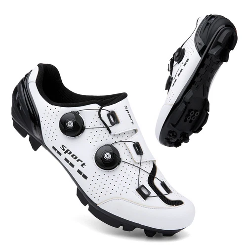 MTB Radfahren Schuhe Herren Rennrad Selbstsichernd SPD Cleats Fahrrad Turnschuhe - Bild 16 von 32