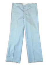 VTG FLARED MENS PANTS 33x28.5 LEISURE DISCO LIGHT BLUE MOD SEARS