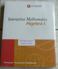 Interactive Mathematics ALGEBRA I, Student Kit,CD, Academic Systems Still-sealed