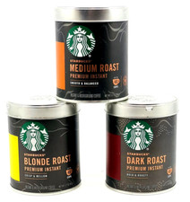 Starbucks Premium Instant Coffee Choose Blonde Medium or Dark Roast 100 Arabica