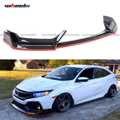 FOR 17-21 CIVIC Si & FK7 HATCHBACK GR STYLE GLOSS BLK FRONT BUMPER