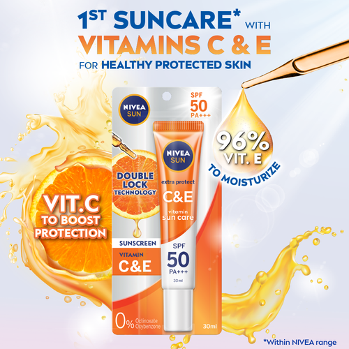 2x Nivea Sun Extra Protect C&E Vitamin Sun Care SPF50 PA+++ Sunscreen