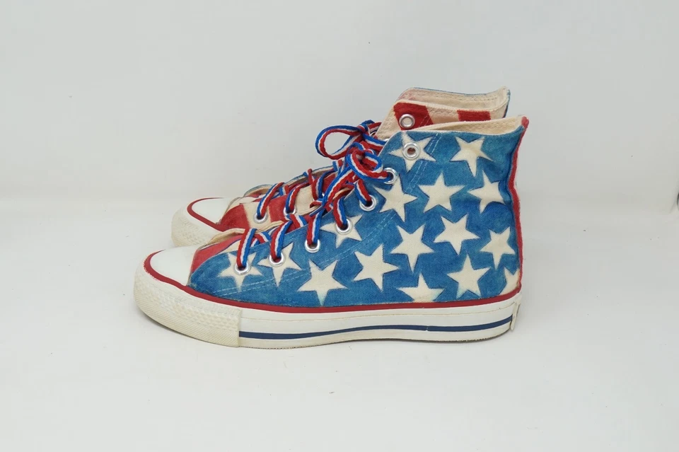 Zapatos de Colección CONVERSE Chuck Taylor Hechos en EE. UU. Bandera Americana Hombres 5.5 Mujeres 7.5 Foto 3 de 4