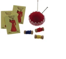 Dollhouse Miniatures 1:12 Scale Sewing Set, 7pc #IM65530