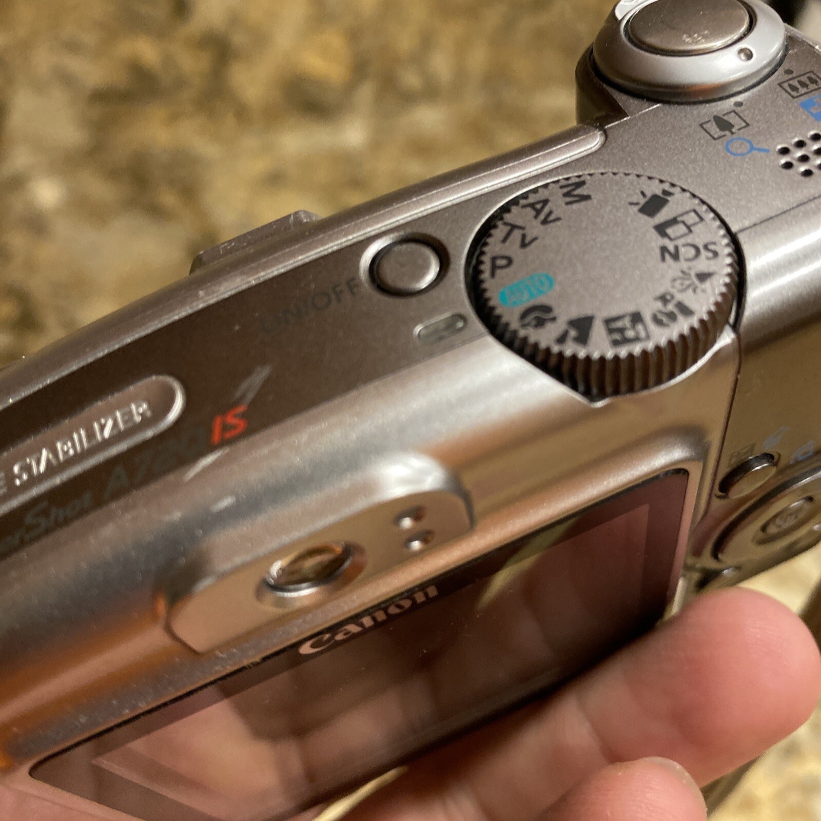 Canon PowerShot A720 IS 8MP Digital Camera Silver Tested Working 6x