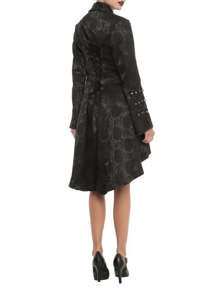 【完売品】【希少】comosmosc heart jacket Hot Topic Hearts & Roses Brocade Corset Style Jacket Black