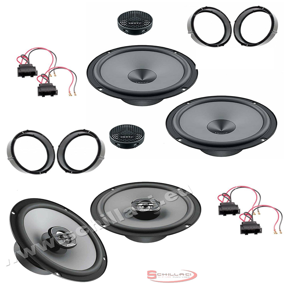 Kit 6 altoparlanti HERTZ per VW Golf 4 con adattatori e supporti