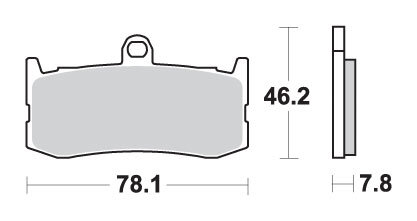 Plaquettes de frein KH491 Dual Carbon pour moto Triumph Daytona 675 année 2009