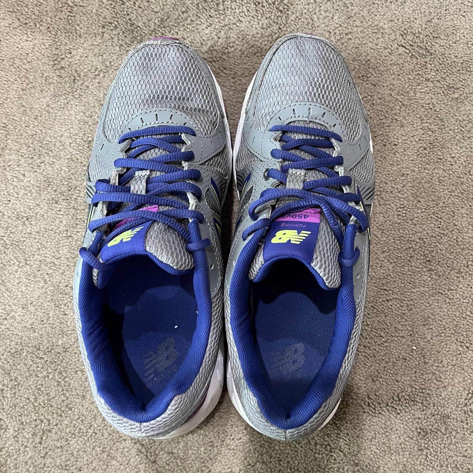 New Balance 450 V3 Women’s Athletic Shoes Gray Blue Magenta Size 11