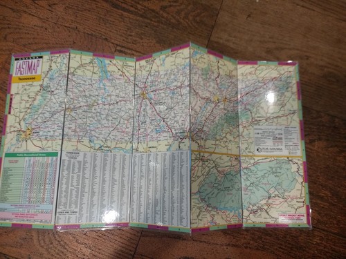Mapa plegable laminado (FM) Tennessee FastMap - Imagen 2 de 2