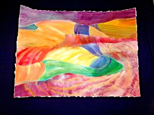 Original Watercolor Painting by Betty Jo Fitzgerald ROLLED GOLD 28" x 22" - Picture 6 of 11