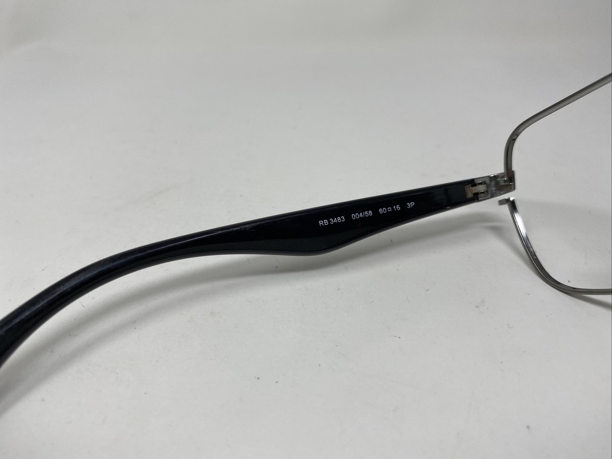 RAY BAN RB 3483 004/58 GUNMETAL BLACK 60/16 SUNGLASSES MISSSING