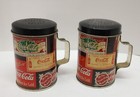 Vintage 2001 Coca-Cola Collectible Tin Salt & Pepper Shaker Set