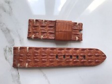 Size 25/22 Brown Genuine Croc Leather Skin Watch Strap Band, Wristband